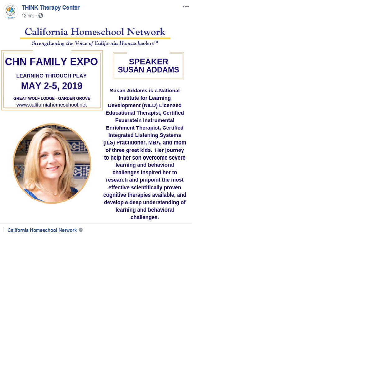 Susan speaking at CHN Family Expo 2019