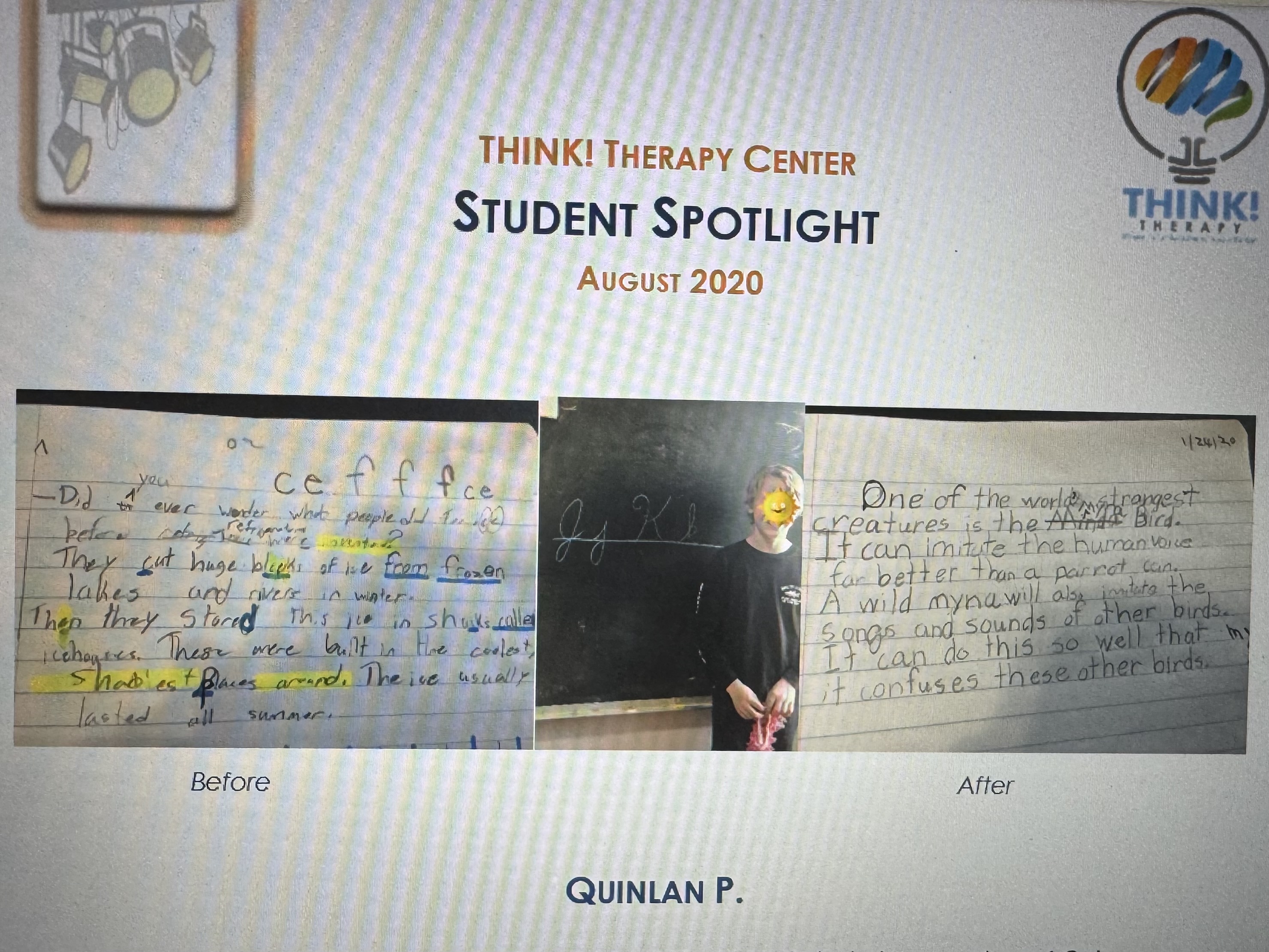 Quinlan P. — Before and After Handwriting